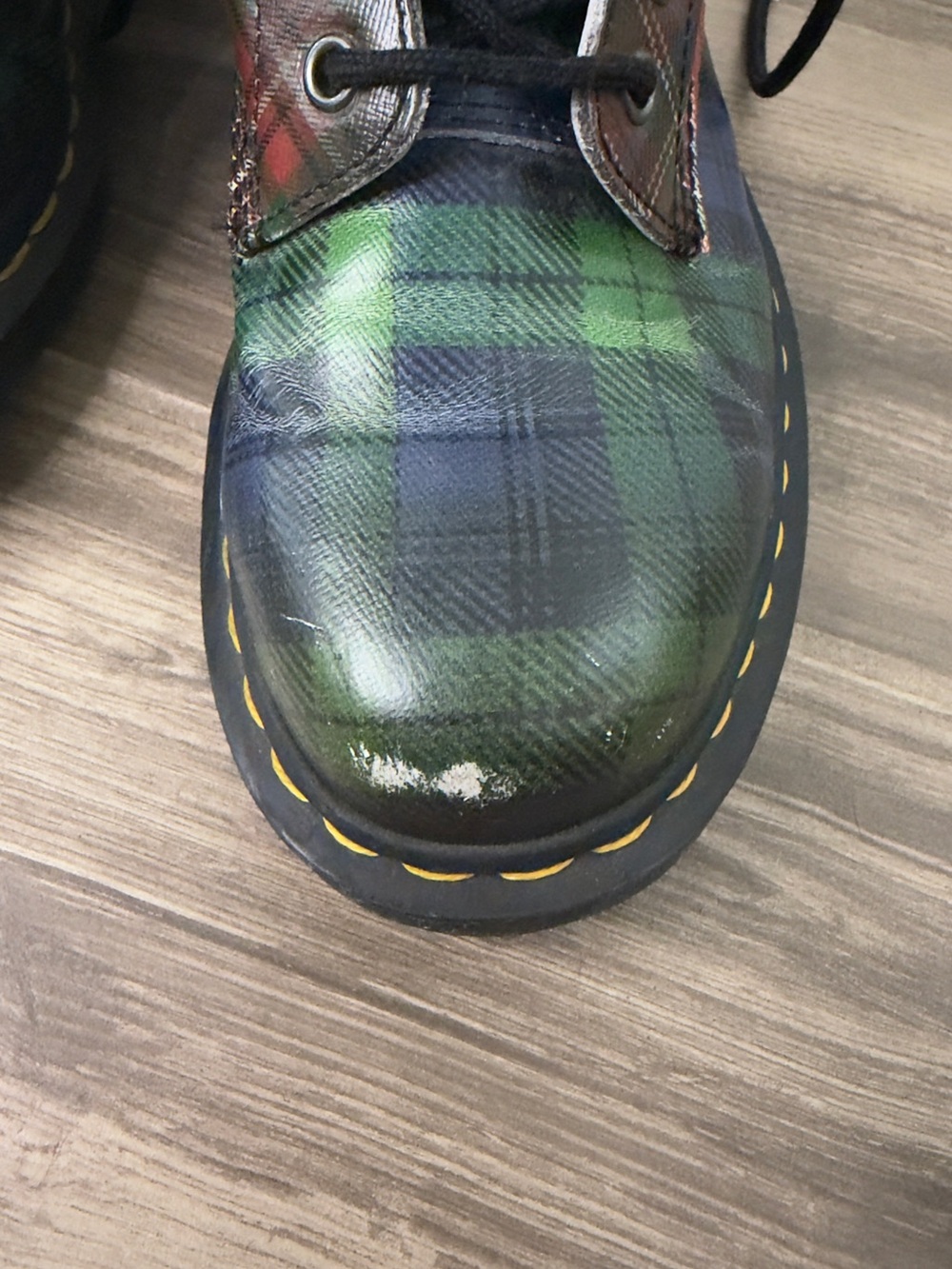 Dr. Martens 1460 TARTAN LEATHER LACE UP BOOTS Size 7 - Picture 12 of 14